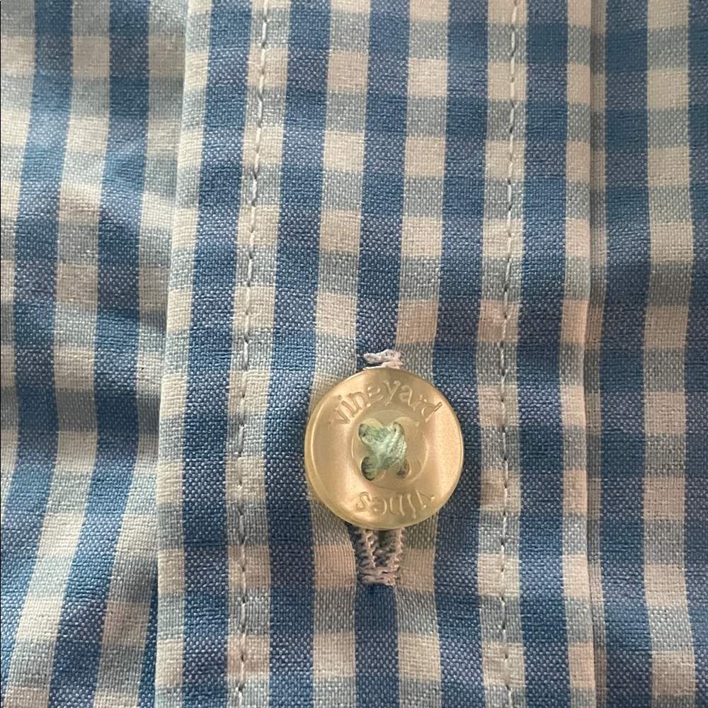Vineyard Vines Light Blue Gingham Shirt - Picture 7 of 10